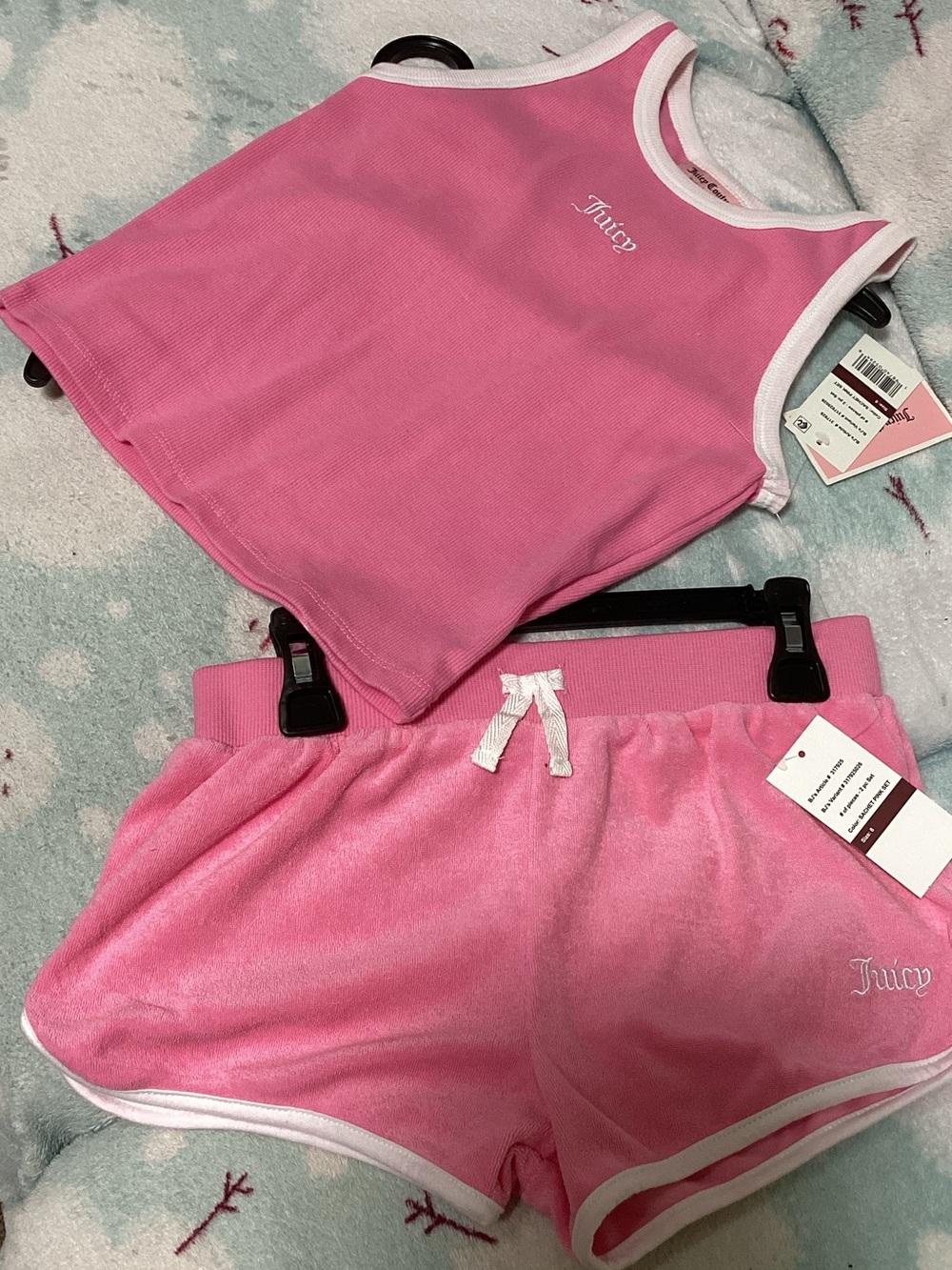 Juicy Couture 2 pc Girls Sachet Pink Tank Set